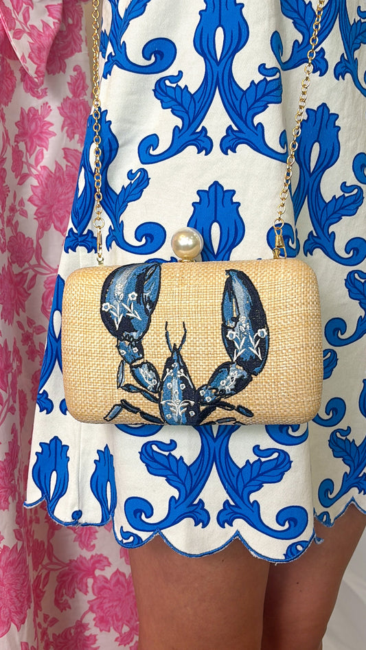 Blue Lobster Clutch